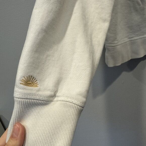 Faherty High Standard Fleece Varsity Crew Sweatshirt Organic Cotton Women Medium - Picture 7 of 9